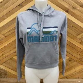 Marmot - Women's Cropped Hoodie - MSRP $85: Grey/Blue-women-XS