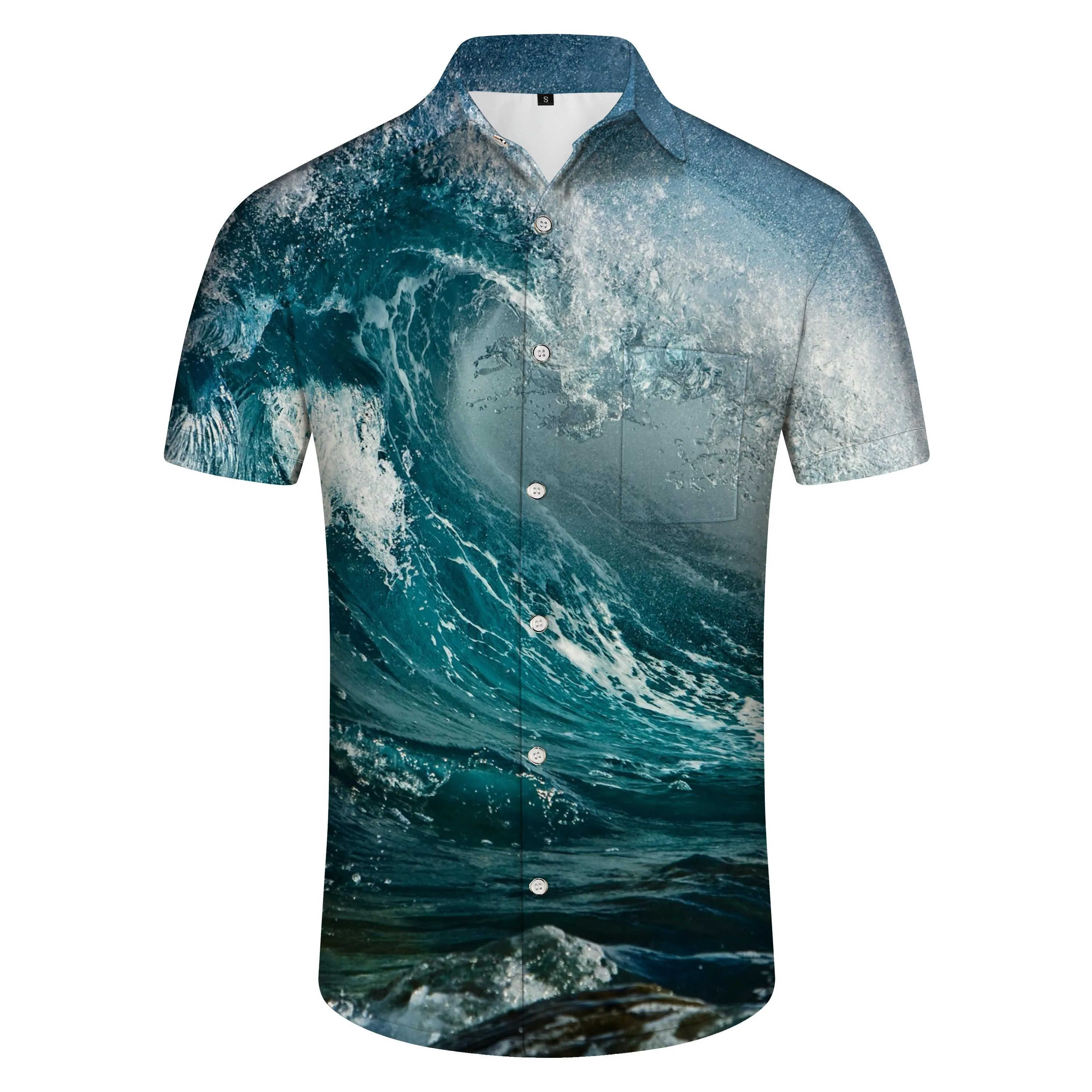 Men's Surf Shirt Hawaiian Casual Short Sleeve Shirt Graphic Button Top