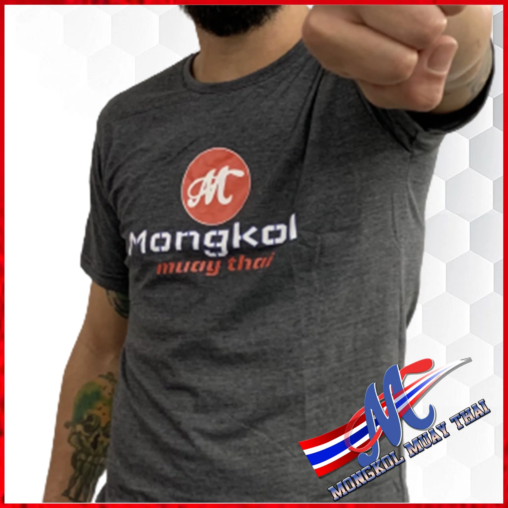 Mongkol Short Sleeves Dark Gray Tee Thirst