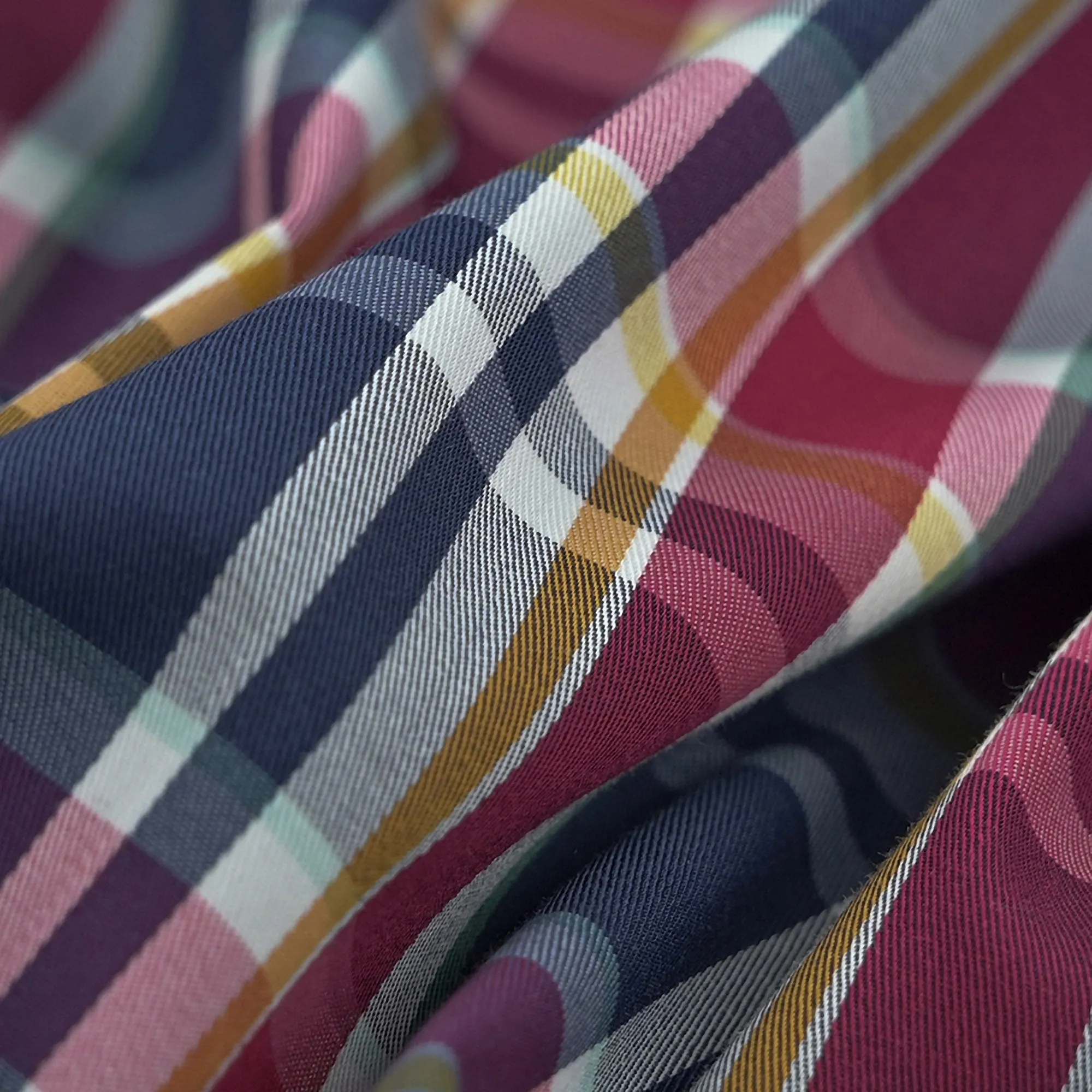 Multicolor Poplin Plaid Fabric 99057