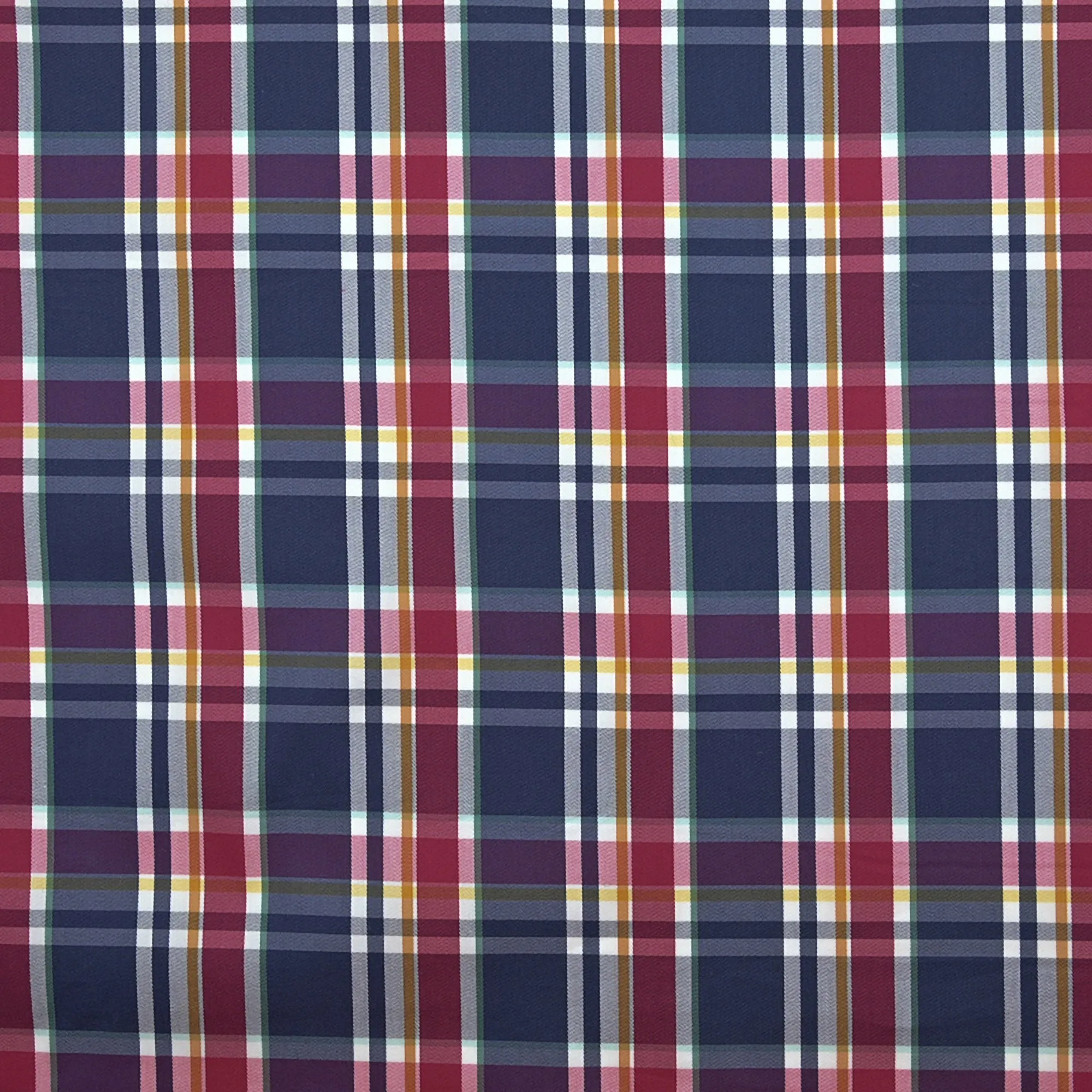 Multicolor Poplin Plaid Fabric 99057