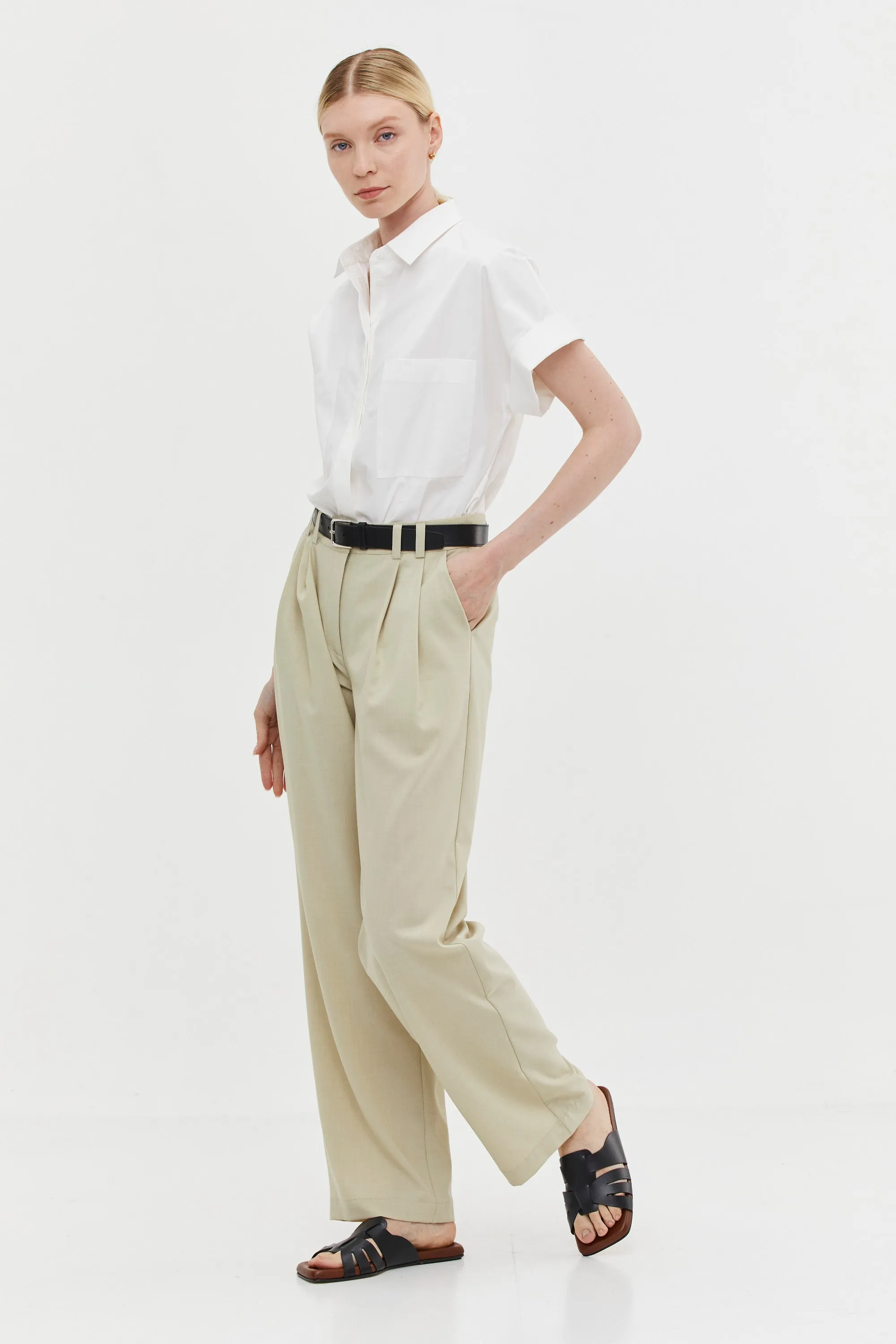 Noah Tailored Pants Beige