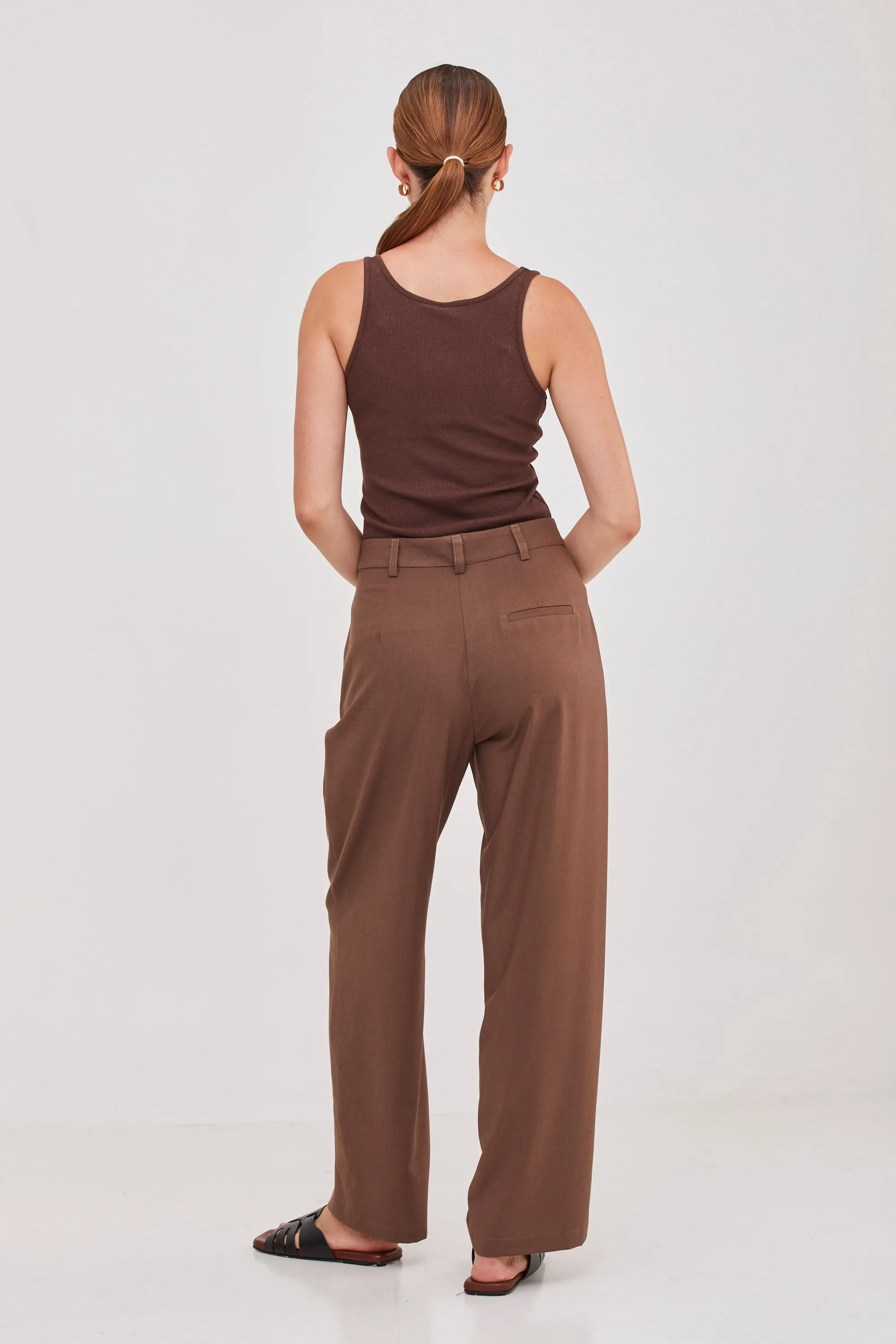 Noah Tailored Pants Brown