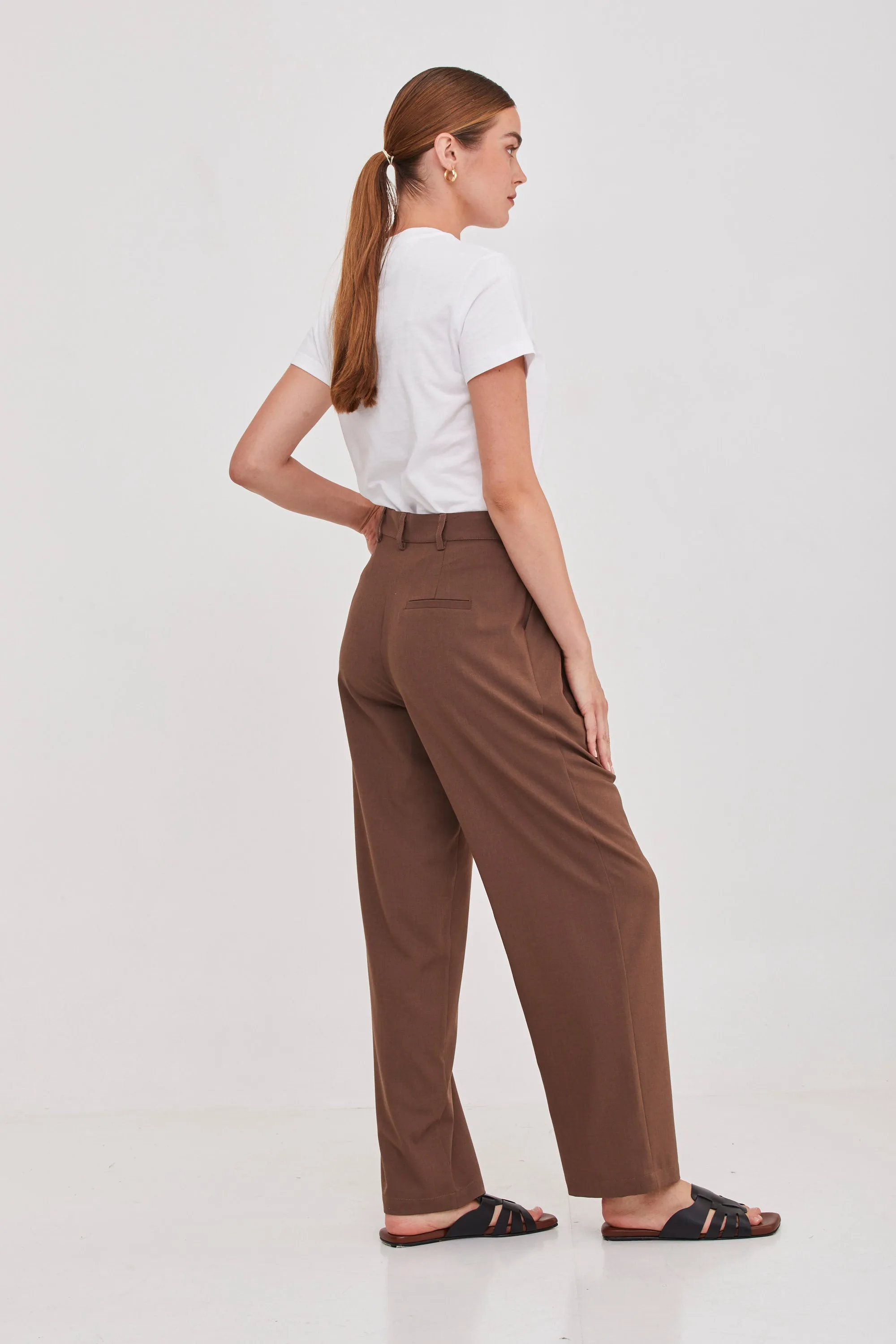 Noah Tailored Pants Brown