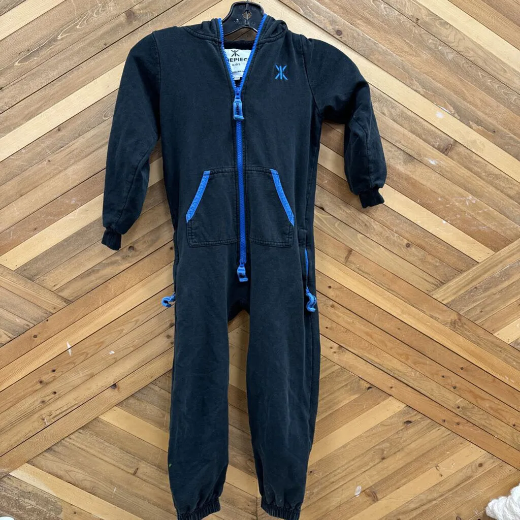 Onepiece - Norwegian kids zip up one piece - MSRP $150: Blue/Black-boys-4/5