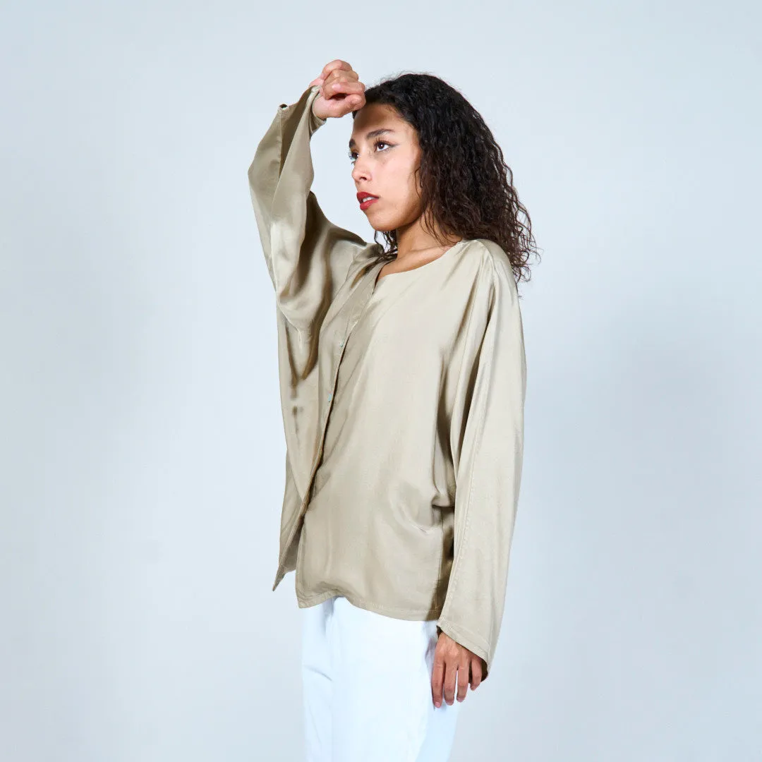 Oversized button-up blouse wholesale