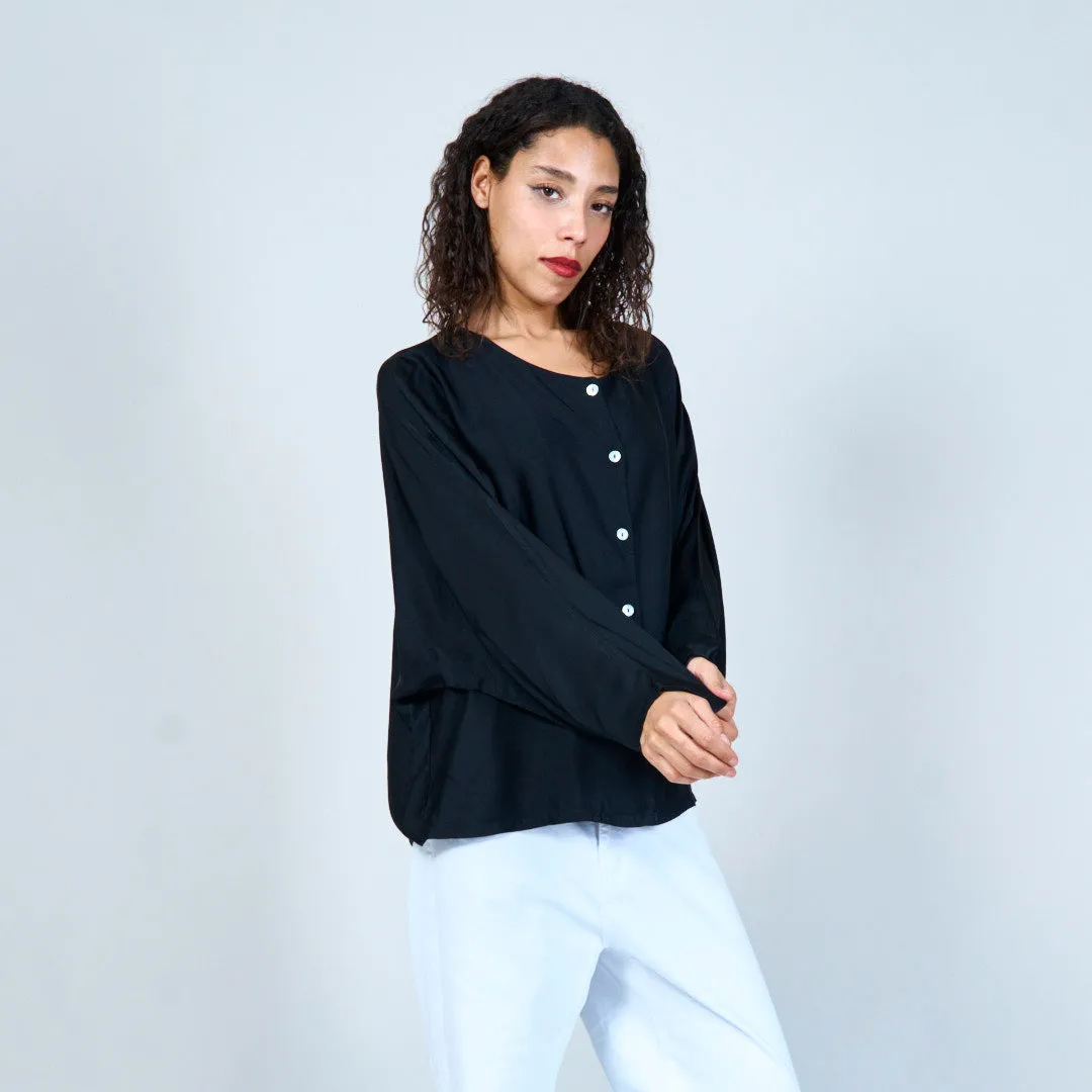 Oversized button-up blouse wholesale