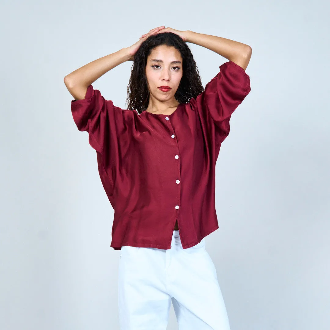 Oversized button-up blouse wholesale