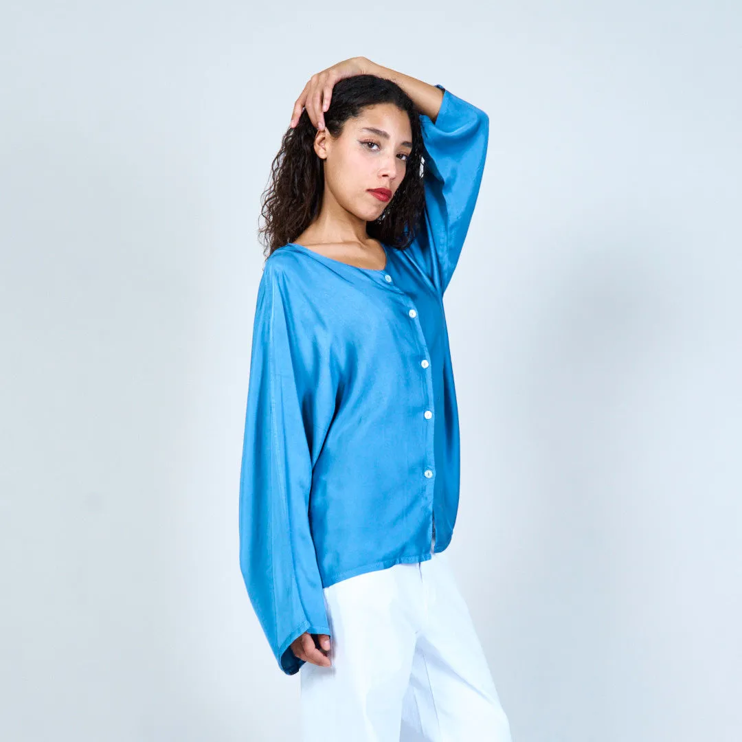 Oversized button-up blouse wholesale