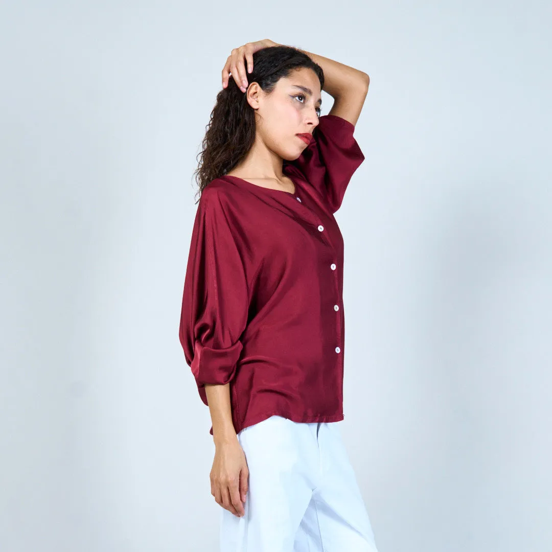 Oversized button-up blouse wholesale