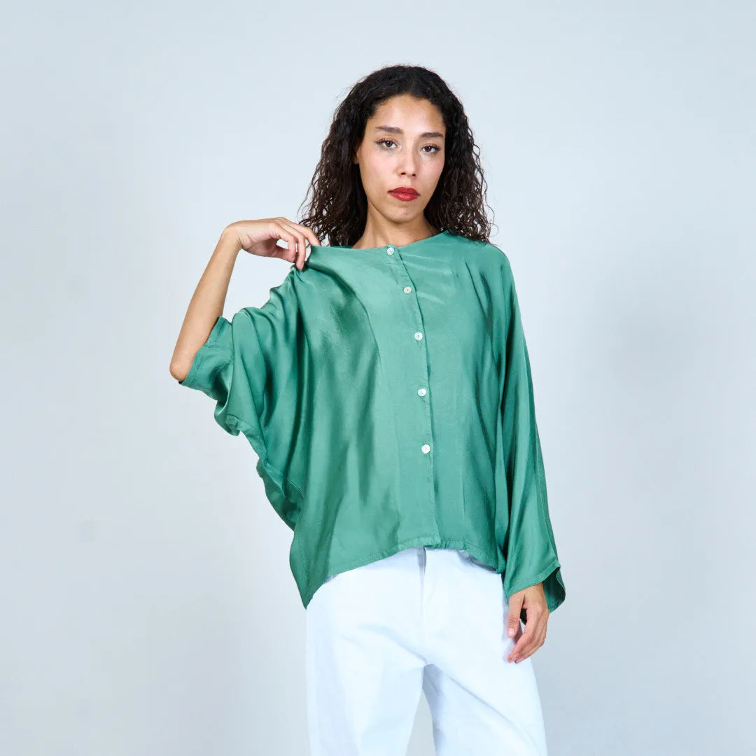 Oversized button-up blouse wholesale