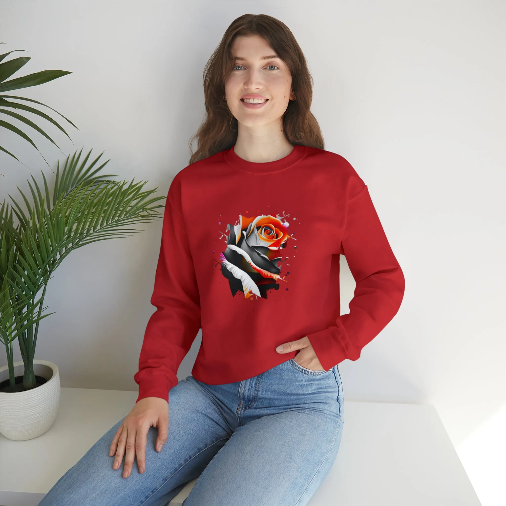 Rose Unisex Heavy Blend™ Crewneck Sweatshirt