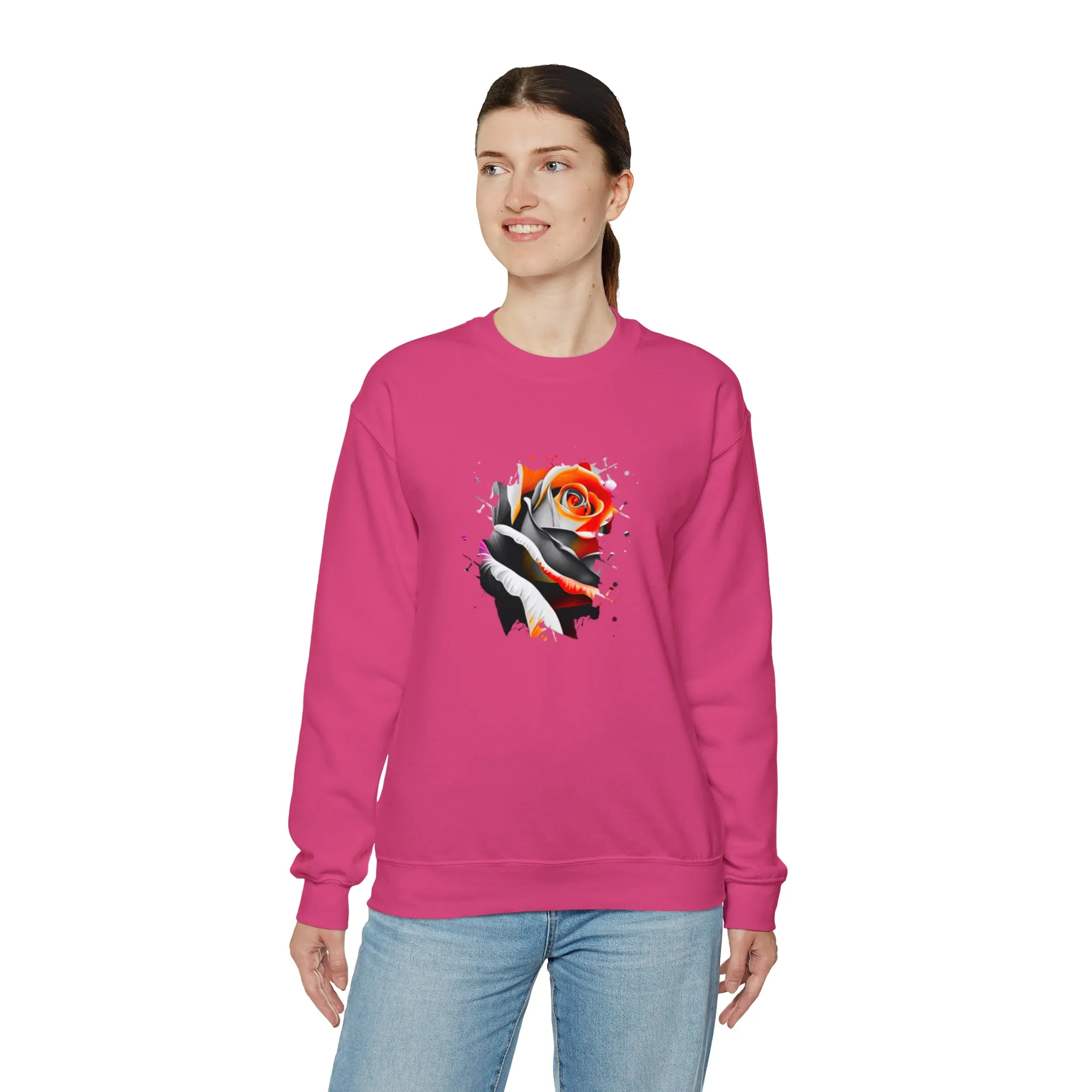 Rose Unisex Heavy Blend™ Crewneck Sweatshirt