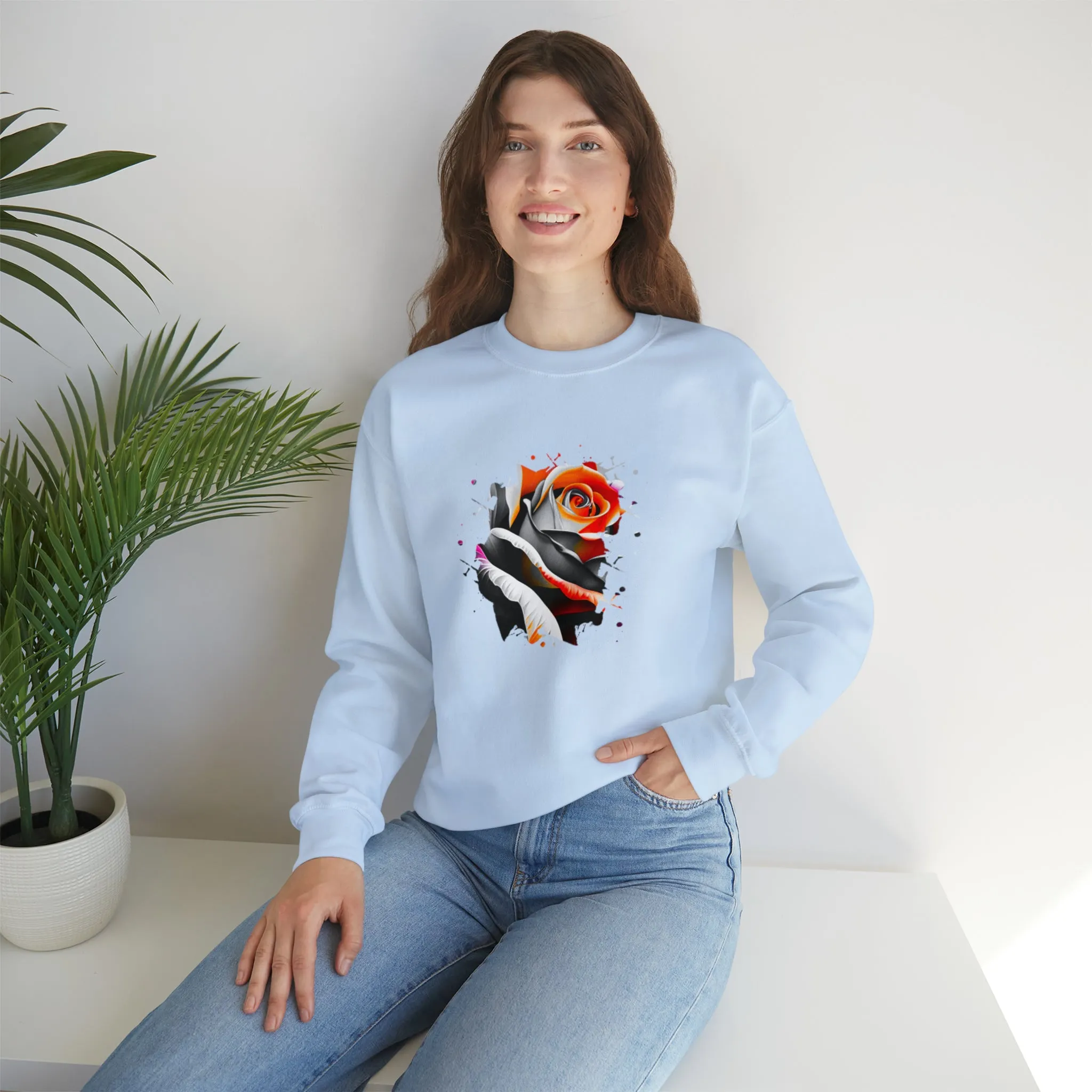 Rose Unisex Heavy Blend™ Crewneck Sweatshirt