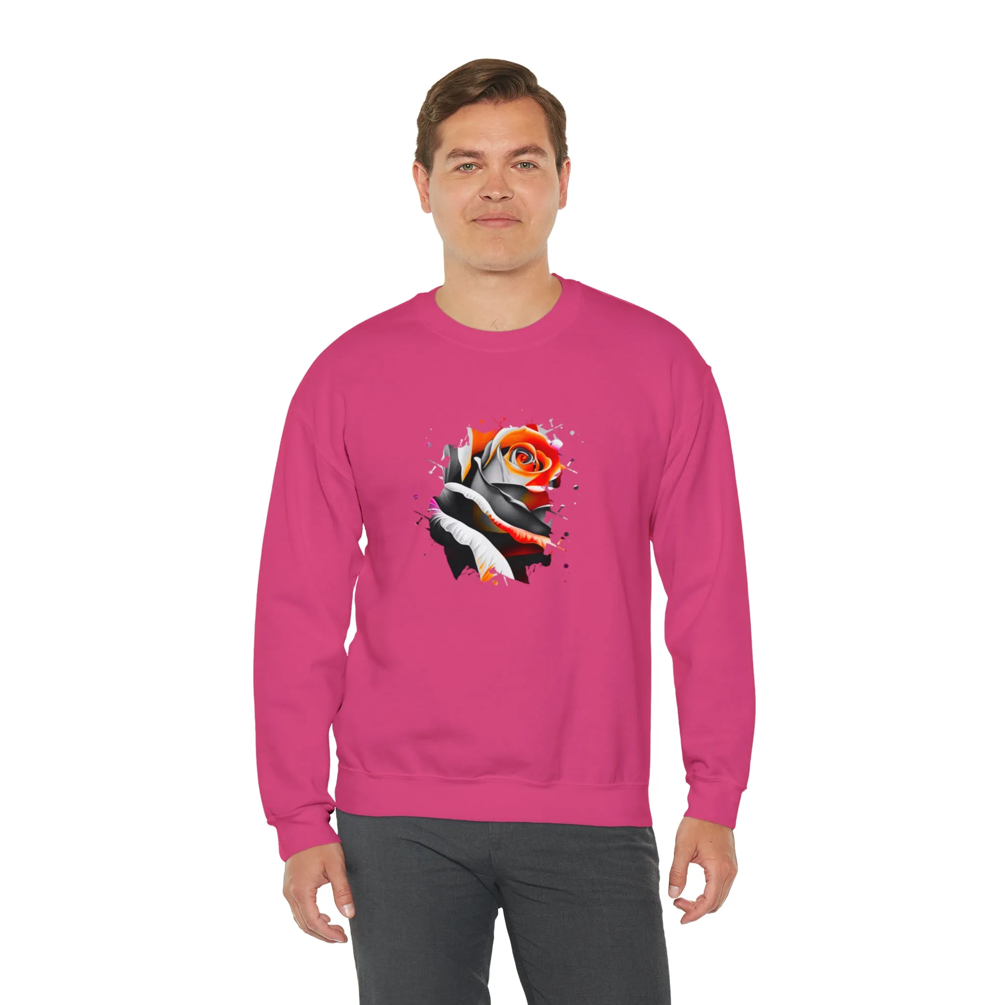 Rose Unisex Heavy Blend™ Crewneck Sweatshirt