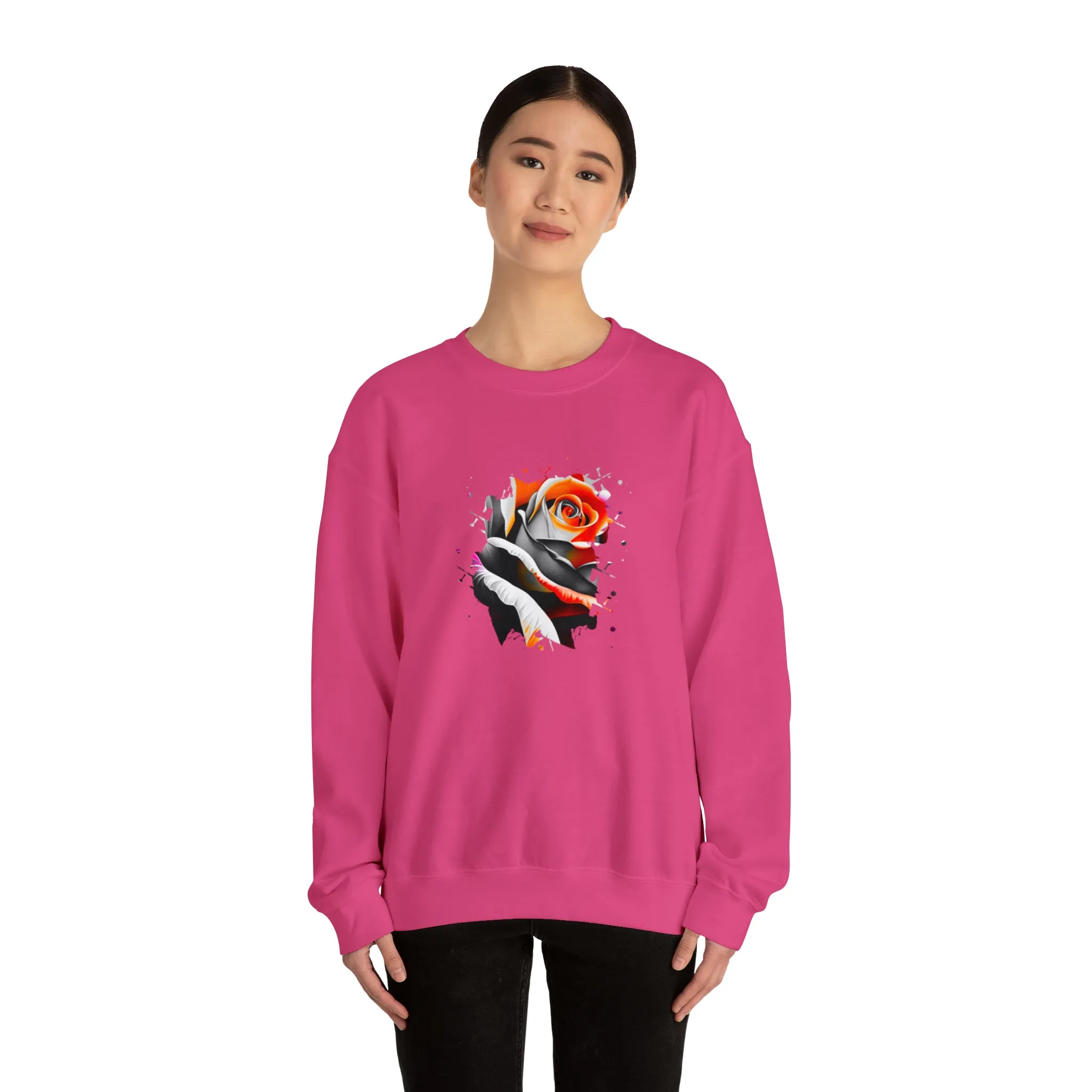 Rose Unisex Heavy Blend™ Crewneck Sweatshirt