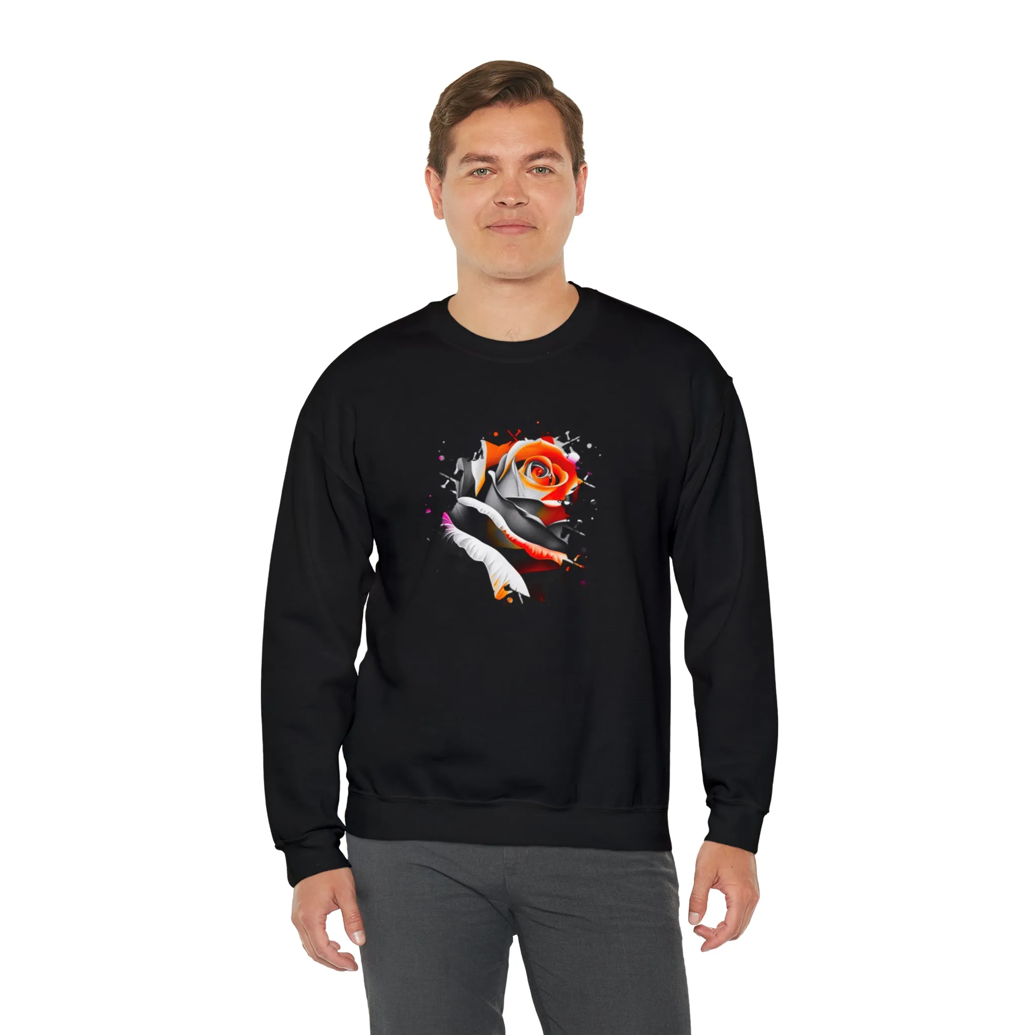 Rose Unisex Heavy Blend™ Crewneck Sweatshirt