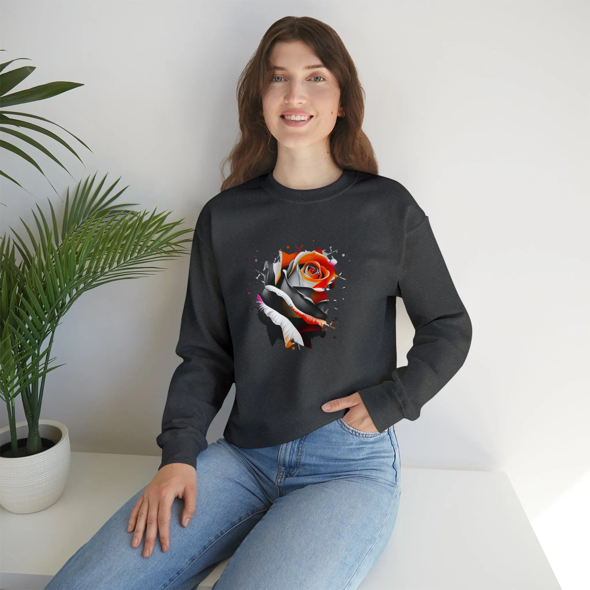 Rose Unisex Heavy Blend™ Crewneck Sweatshirt