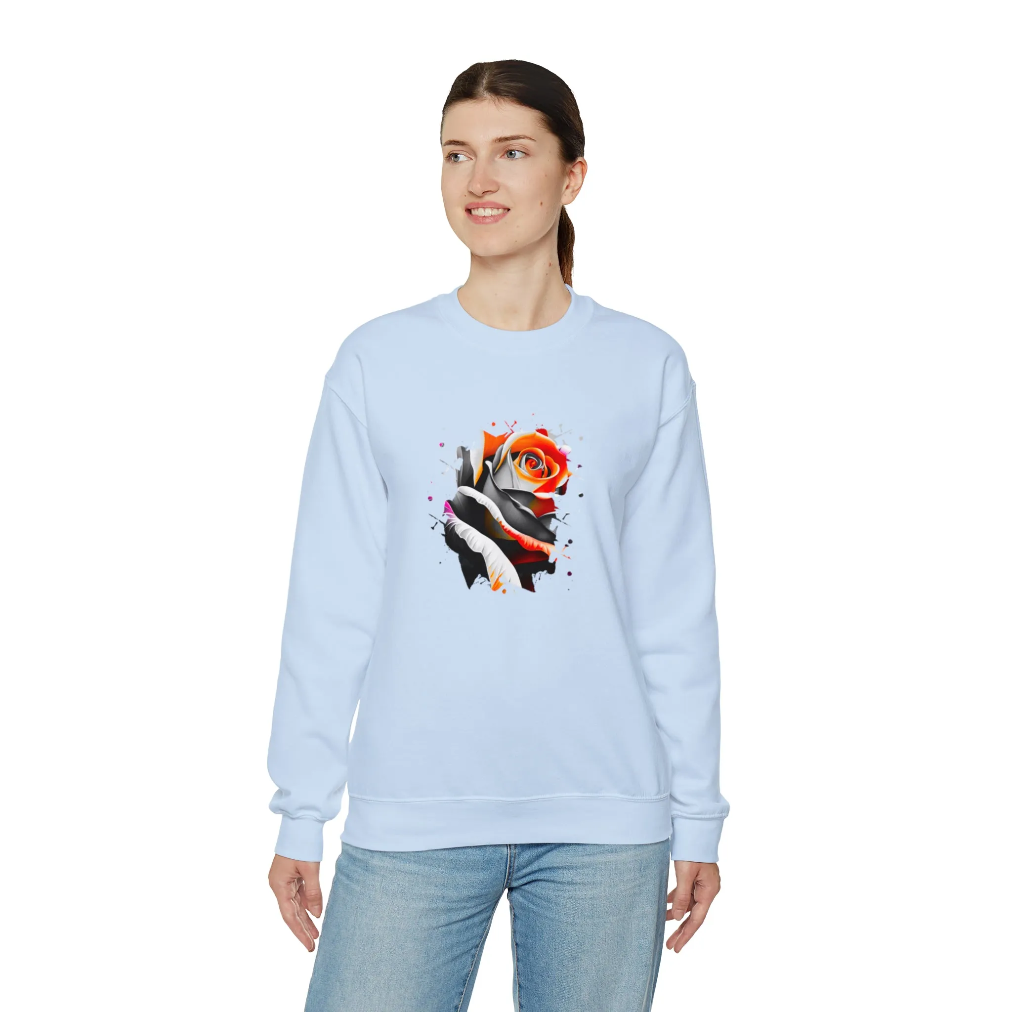 Rose Unisex Heavy Blend™ Crewneck Sweatshirt