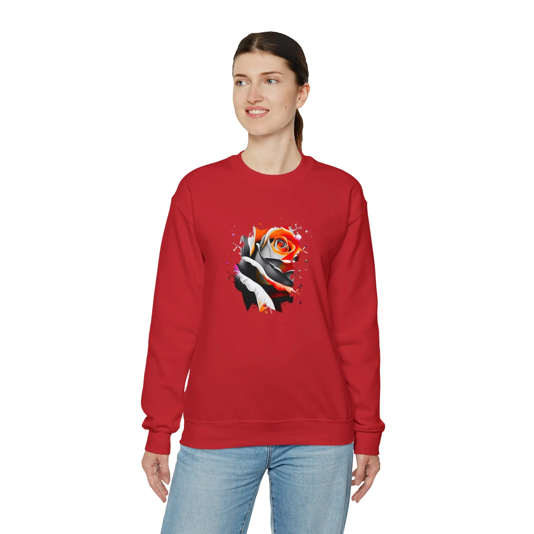 Rose Unisex Heavy Blend™ Crewneck Sweatshirt