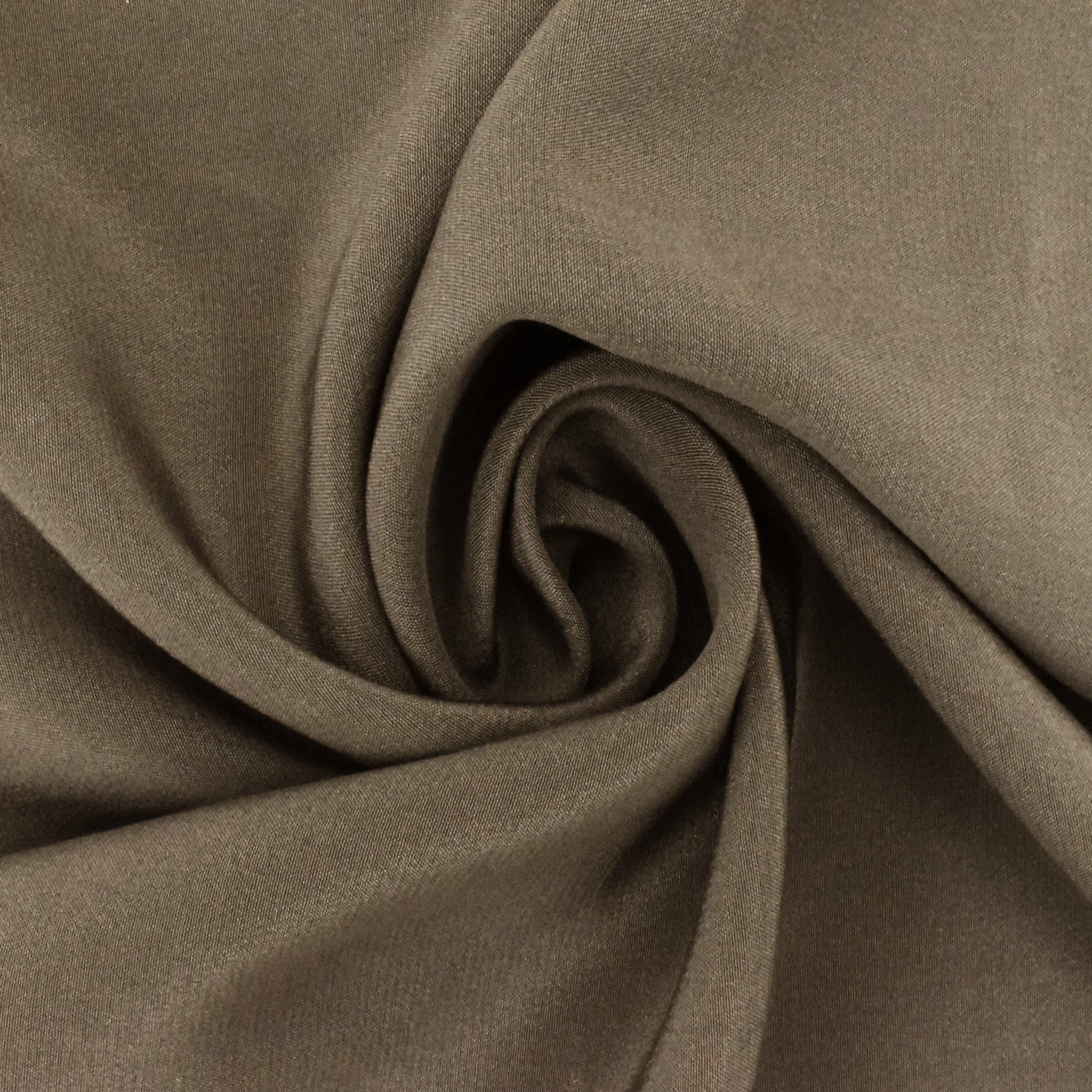 Spanish Moss Brown Silk Crepe De Chine Fabric