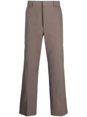 STRAIGHT-LEG TAILORED COTTON BLEND TROUSERS