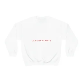 Unisex Heavy Blend™ Crewneck Sweatshirt  USA LOVE IN PEACE